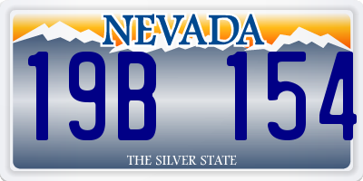 NV license plate 19B154