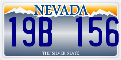 NV license plate 19B156
