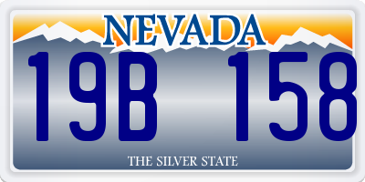 NV license plate 19B158