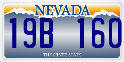 NV license plate 19B160