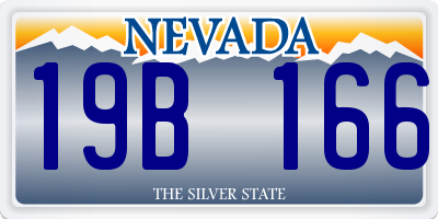 NV license plate 19B166