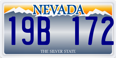 NV license plate 19B172