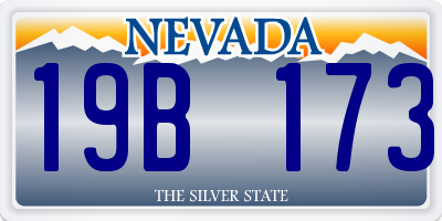 NV license plate 19B173