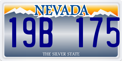 NV license plate 19B175