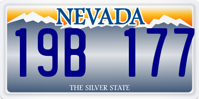 NV license plate 19B177
