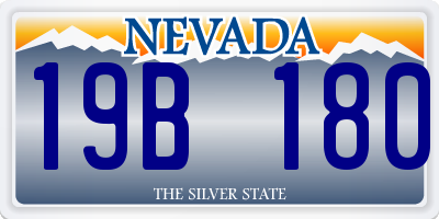 NV license plate 19B180