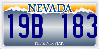 NV license plate 19B183