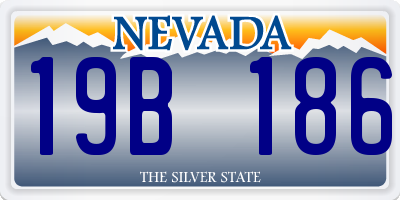 NV license plate 19B186