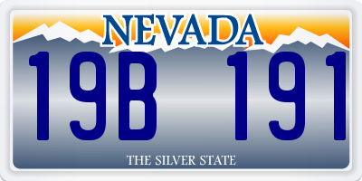 NV license plate 19B191