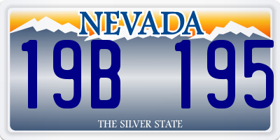 NV license plate 19B195