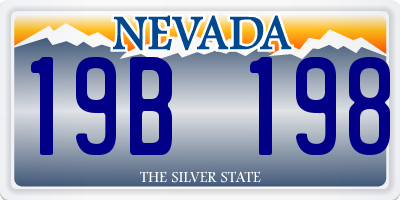 NV license plate 19B198