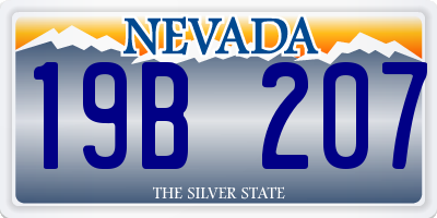 NV license plate 19B207