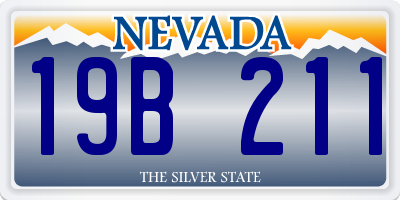 NV license plate 19B211