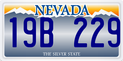 NV license plate 19B229