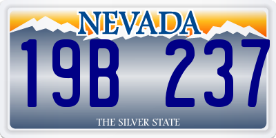 NV license plate 19B237