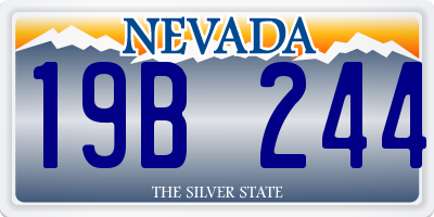 NV license plate 19B244