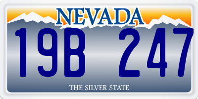 NV license plate 19B247