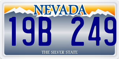 NV license plate 19B249