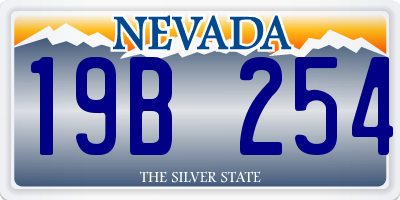 NV license plate 19B254