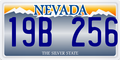 NV license plate 19B256