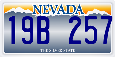 NV license plate 19B257