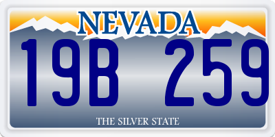 NV license plate 19B259