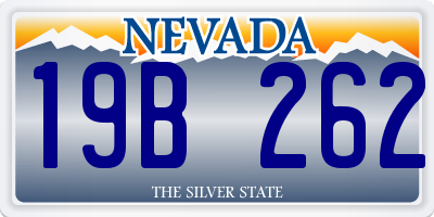 NV license plate 19B262