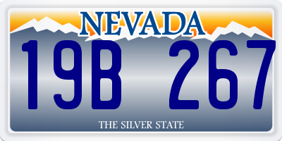 NV license plate 19B267