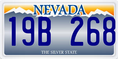 NV license plate 19B268