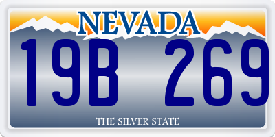 NV license plate 19B269