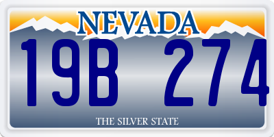 NV license plate 19B274