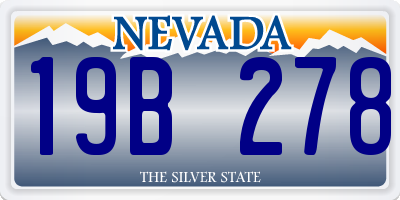 NV license plate 19B278