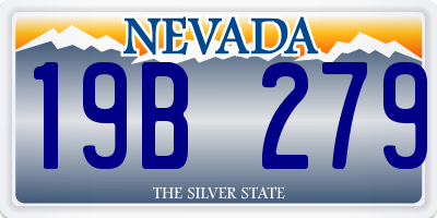 NV license plate 19B279