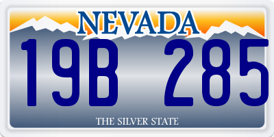 NV license plate 19B285
