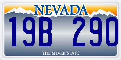 NV license plate 19B290