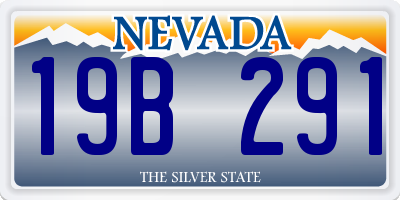 NV license plate 19B291