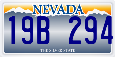 NV license plate 19B294