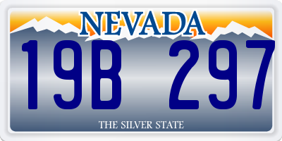 NV license plate 19B297