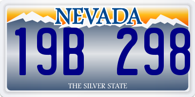 NV license plate 19B298