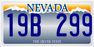 NV license plate 19B299