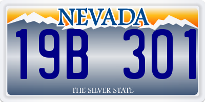 NV license plate 19B301