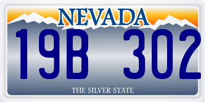 NV license plate 19B302