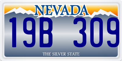 NV license plate 19B309