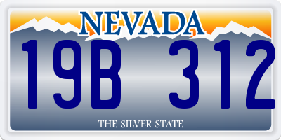 NV license plate 19B312