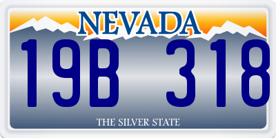 NV license plate 19B318
