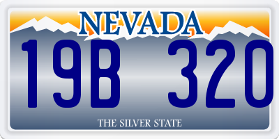 NV license plate 19B320