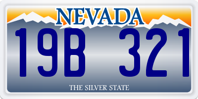 NV license plate 19B321