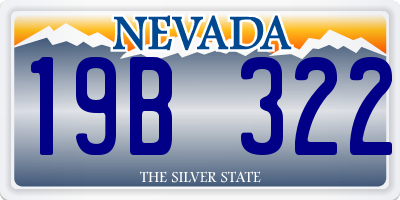 NV license plate 19B322