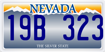 NV license plate 19B323