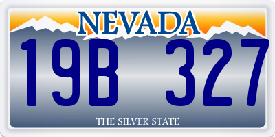 NV license plate 19B327